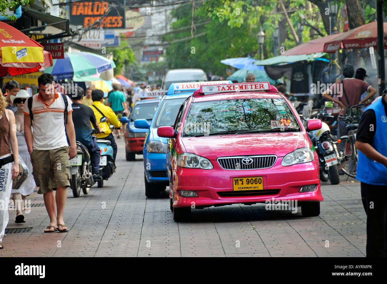 Taxi, Bangkok, Thaïlande, Asie du Sud-Est Banque D'Images