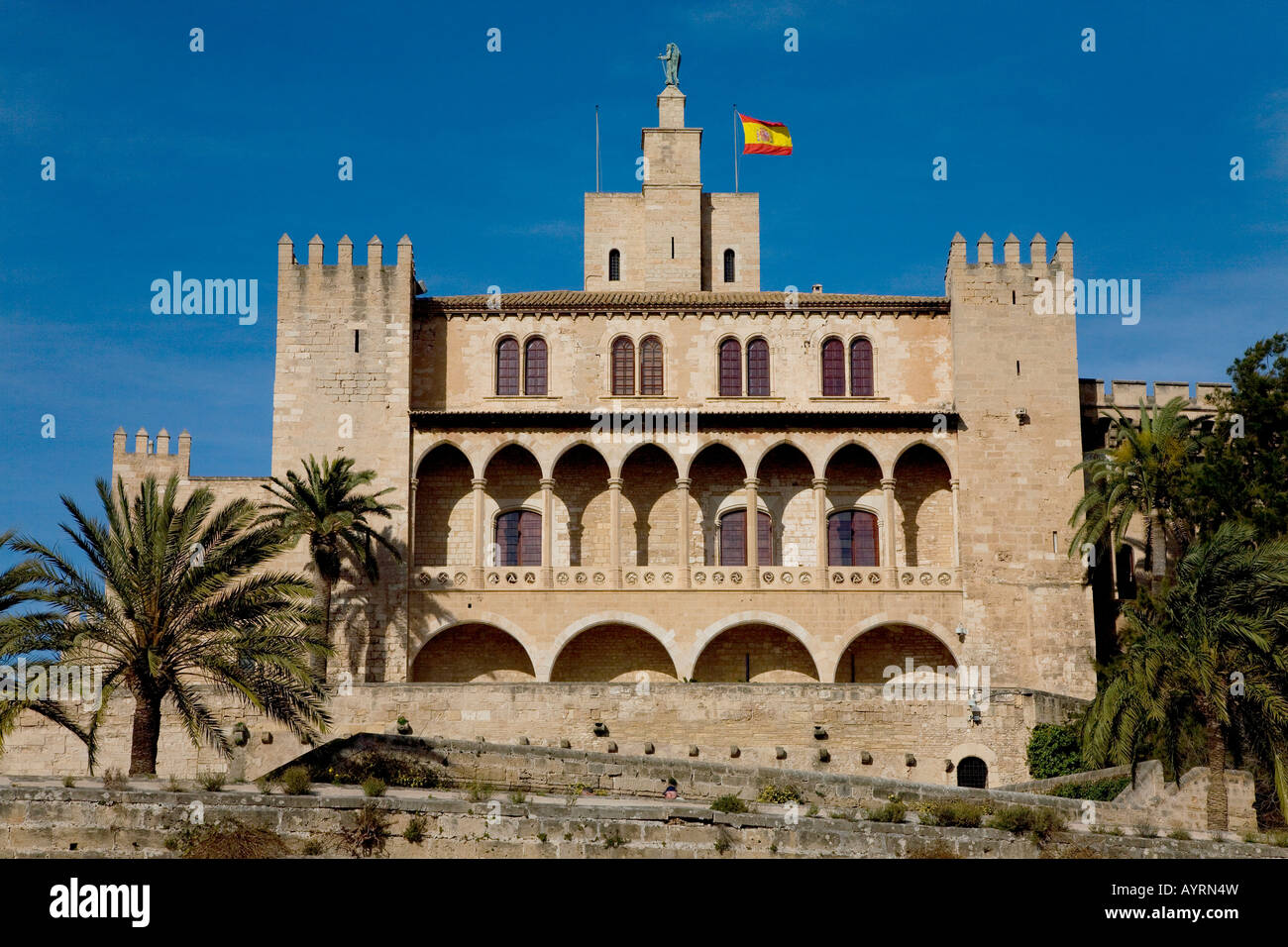 Palais de Almudaina (Palais de l'Almudaina), Palma, Majorque, Îles  Baléares, Espagne Photo Stock - Alamy