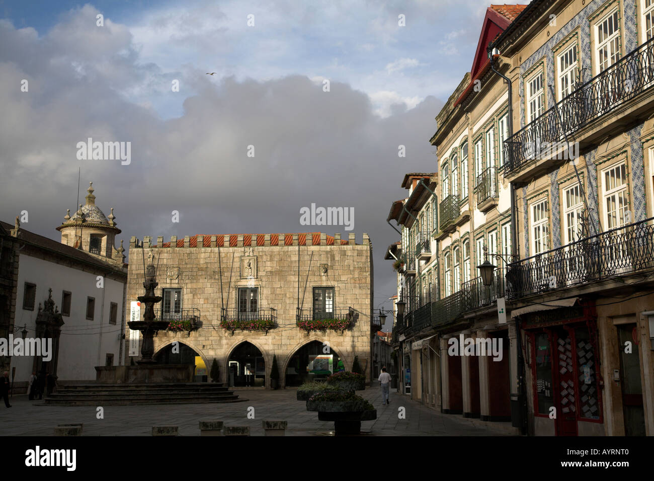 Praça da República, Viana do Castelo, Portugal Banque D'Images