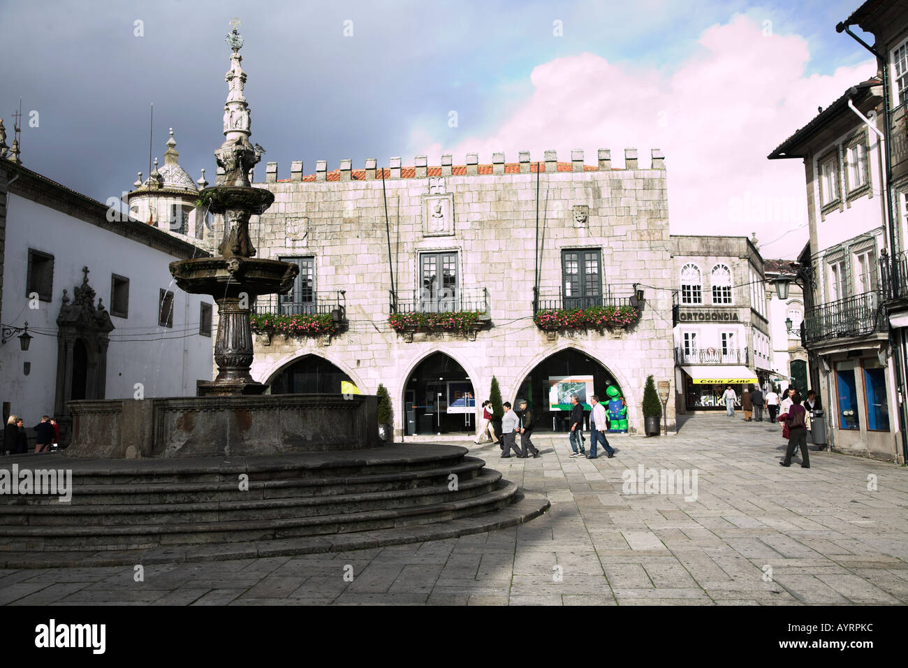 Praça da República, Viana do Castelo, Portugal Banque D'Images