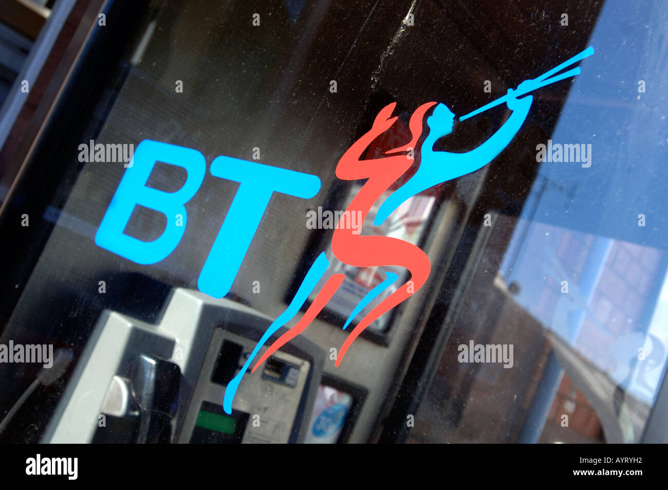 Téléphone BT fort ou de la cabine, British Telecom phone box, la Grande-Bretagne UK Banque D'Images