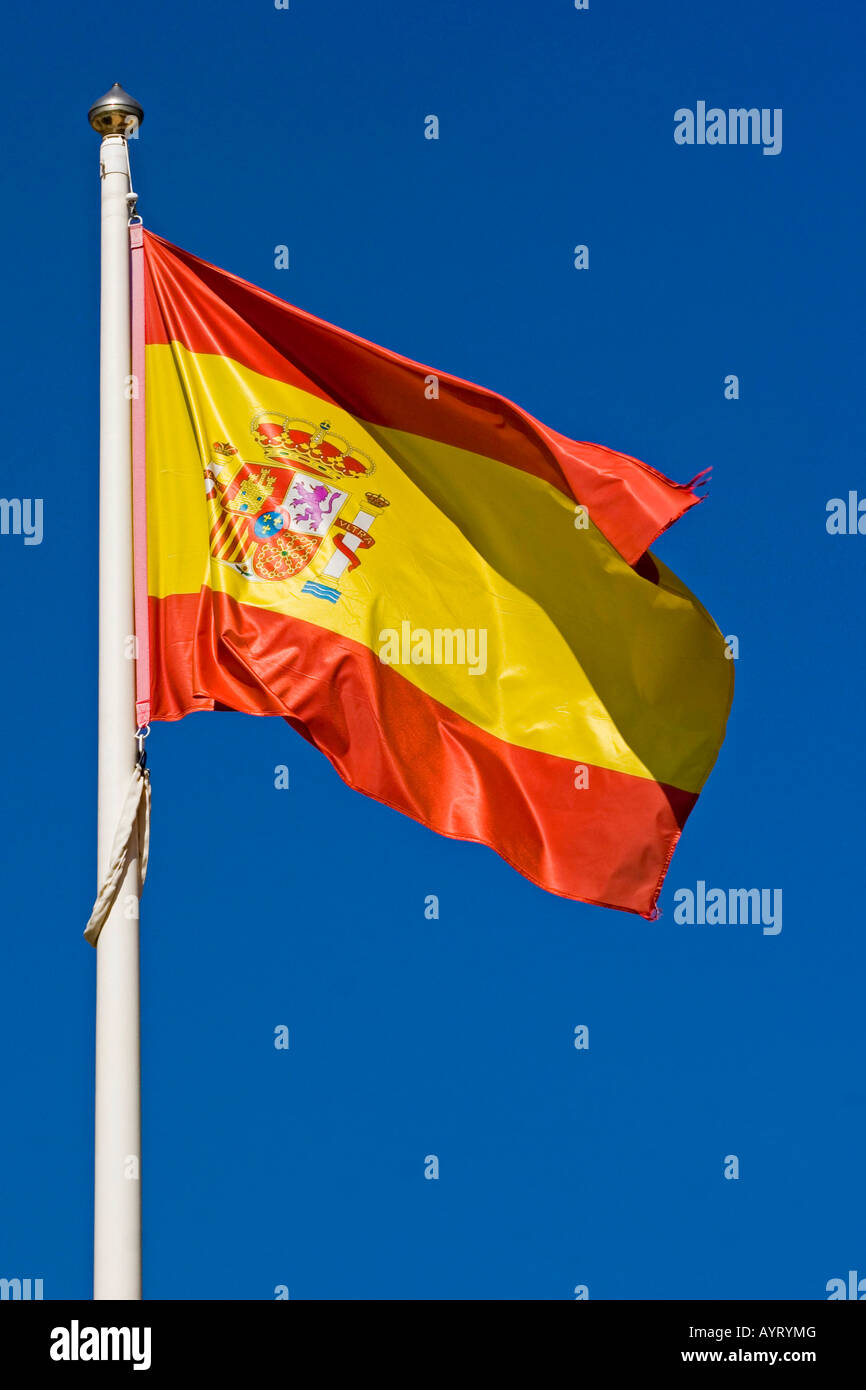 Drapeau espagnol, Espagne, Europe Banque D'Images