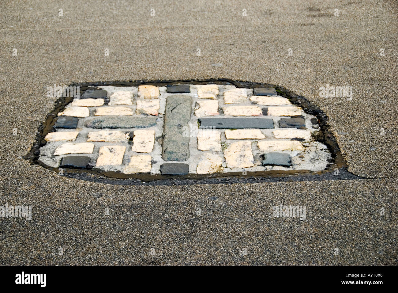 Martyr's cross, Broad Street, Oxford, Angleterre, Royaume-Uni. Trois martyrs protestants ont été brûlées sur le jeu ici. Banque D'Images
