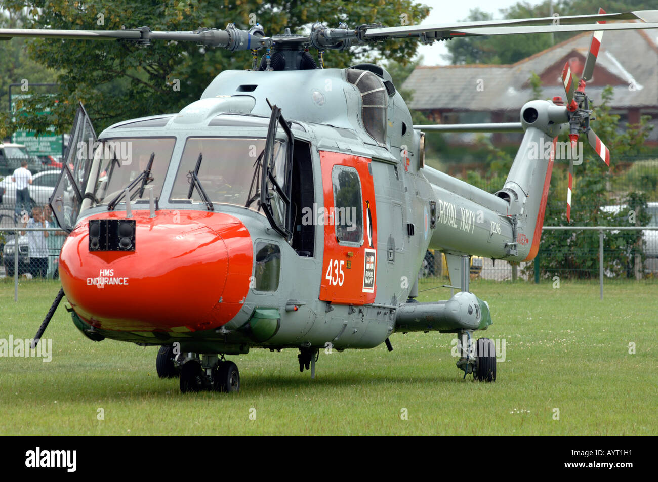 'Hélicoptère Lynx' Royal Marine, UK Banque D'Images