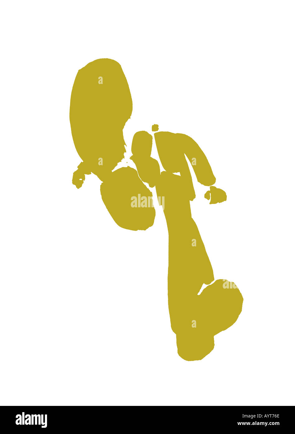 Pinceau vert illustration d'un businessman walking Banque D'Images
