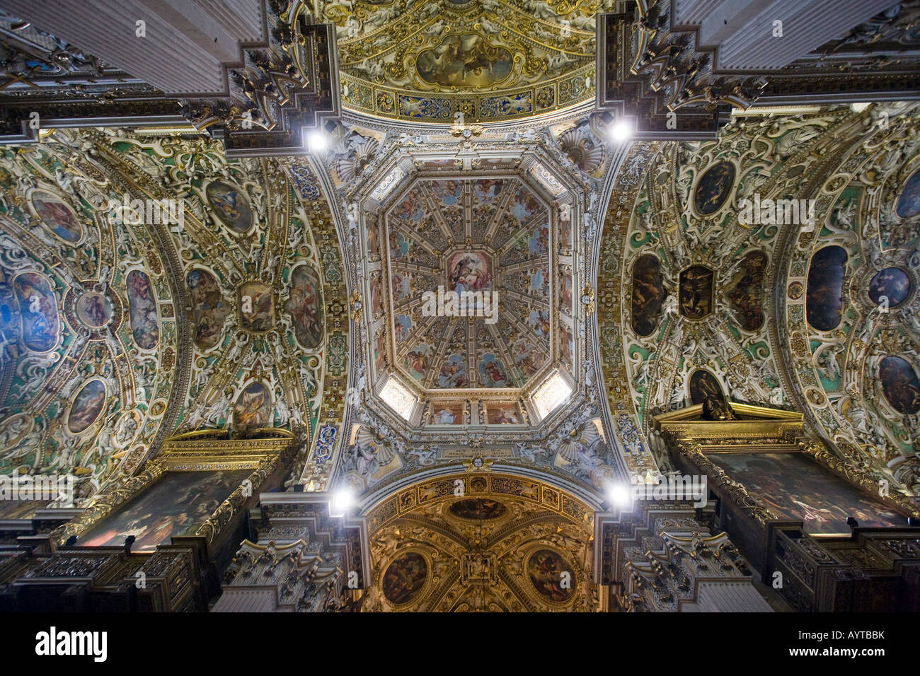 L'intérieurapt Cappella Colleoni Colleoni Basilique Santa Maria Maggiore de Bergame Città Alta Maria Maggiore Lombardie Bergame Città Alta Banque D'Images