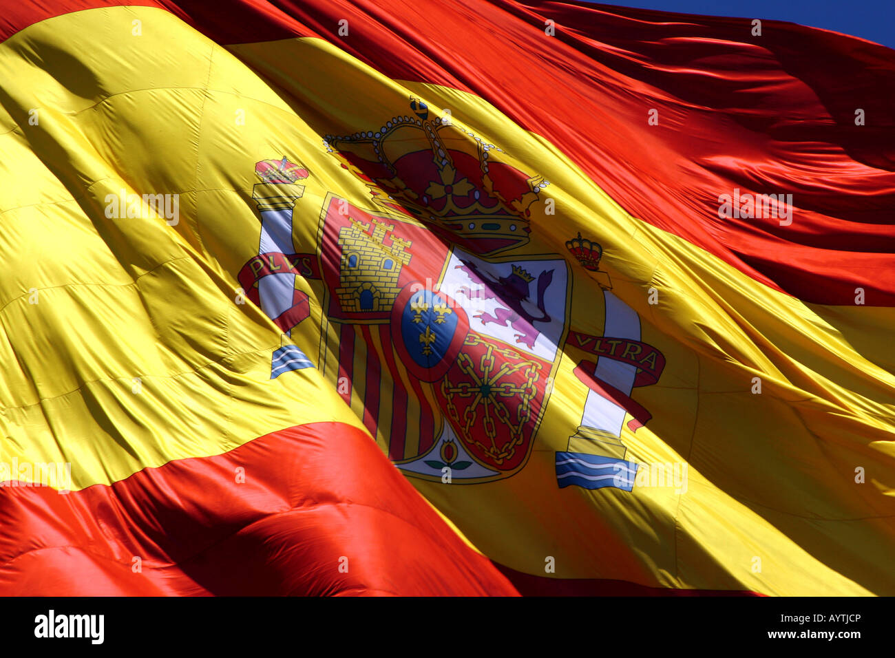 Drapeau espagnol géant Banque D'Images