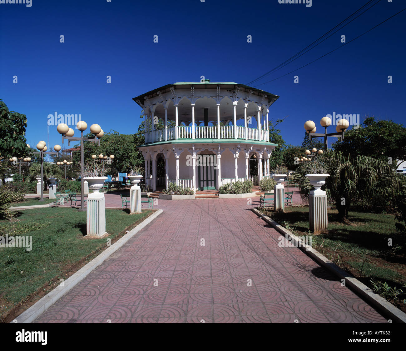 Viktorianischer Pavillon Glorieta Siciliana à Puerto Plata, Dominikanische Republik Banque D'Images