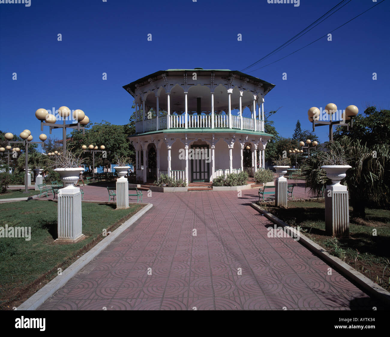 Viktorianischer Pavillon Glorieta Siciliana à Puerto Plata, Dominikanische Republik Banque D'Images