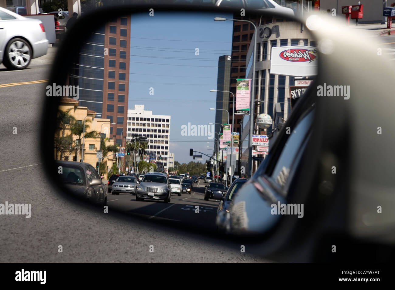 Vue arrière Wilshire Boulevard Banque D'Images