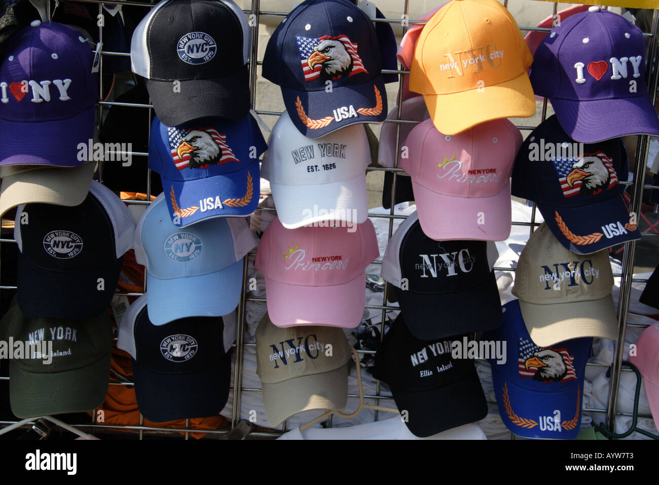 New York casquettes de baseball Banque D'Images