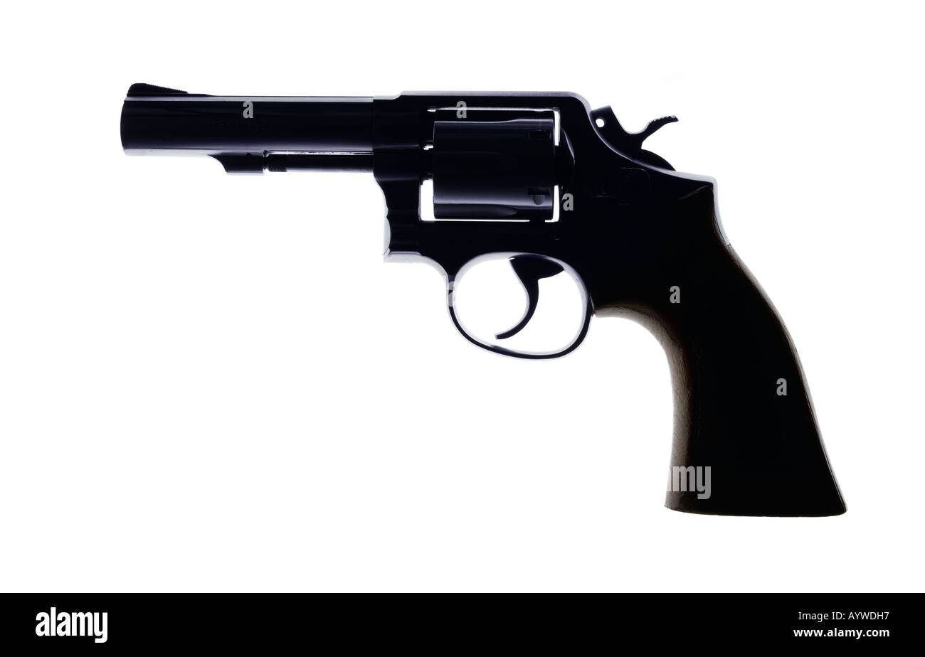 Un portrait d'un silhouted pistolet Magnum Banque D'Images