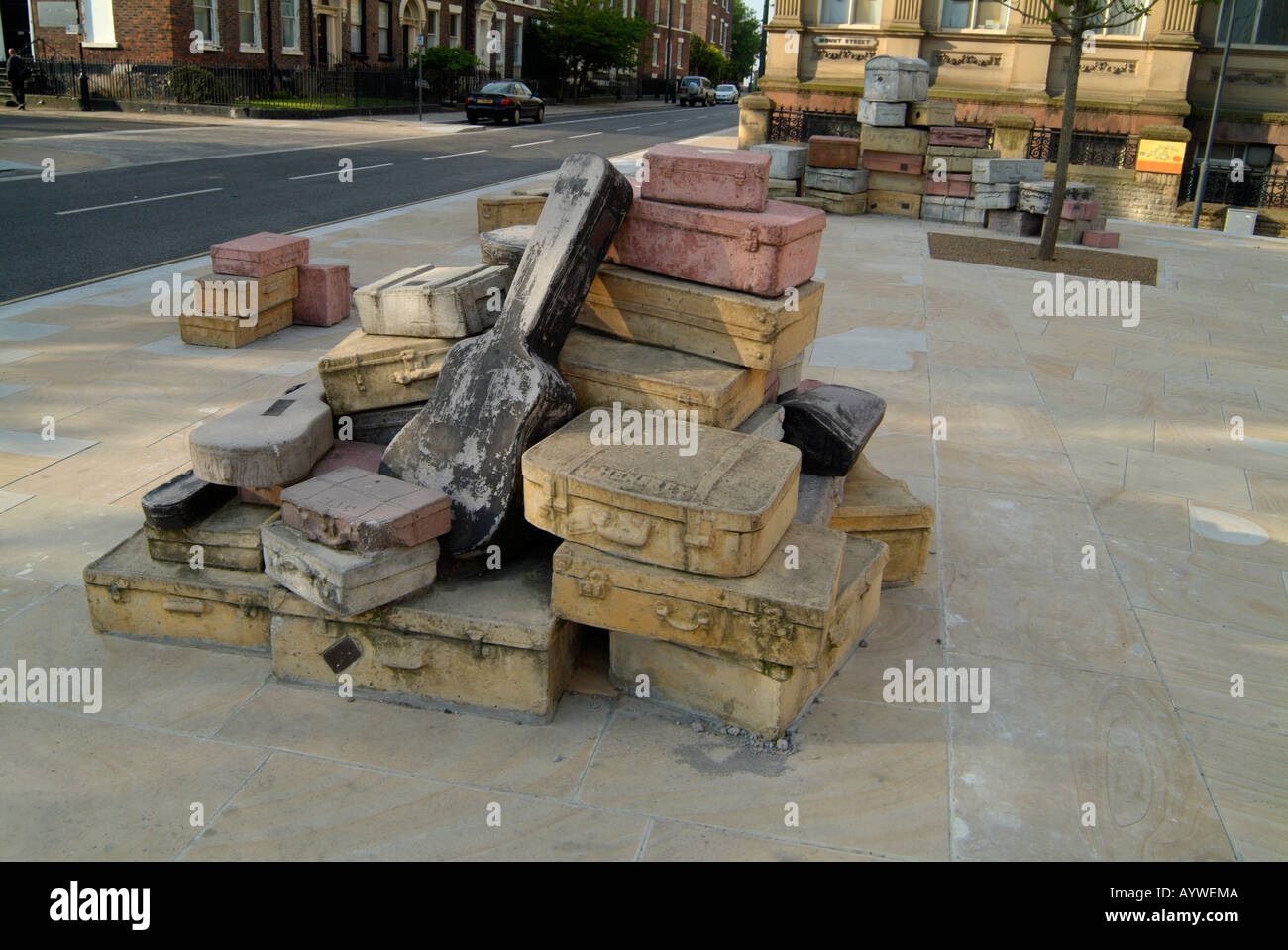 L'art concret dans Hope Street - Mount Street Liverpool. Banque D'Images
