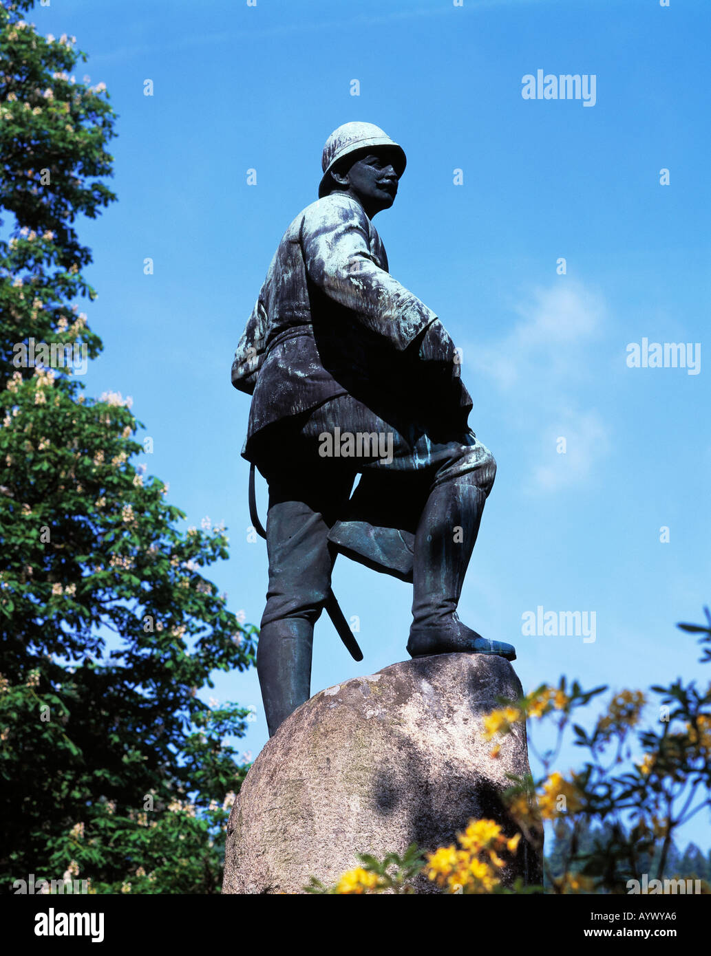 Denkmal des Afrikaforschers Hermann von Wissmann im Kurpark Bad Lauterberg von, De l'Oder, Harz, Allemagne Banque D'Images