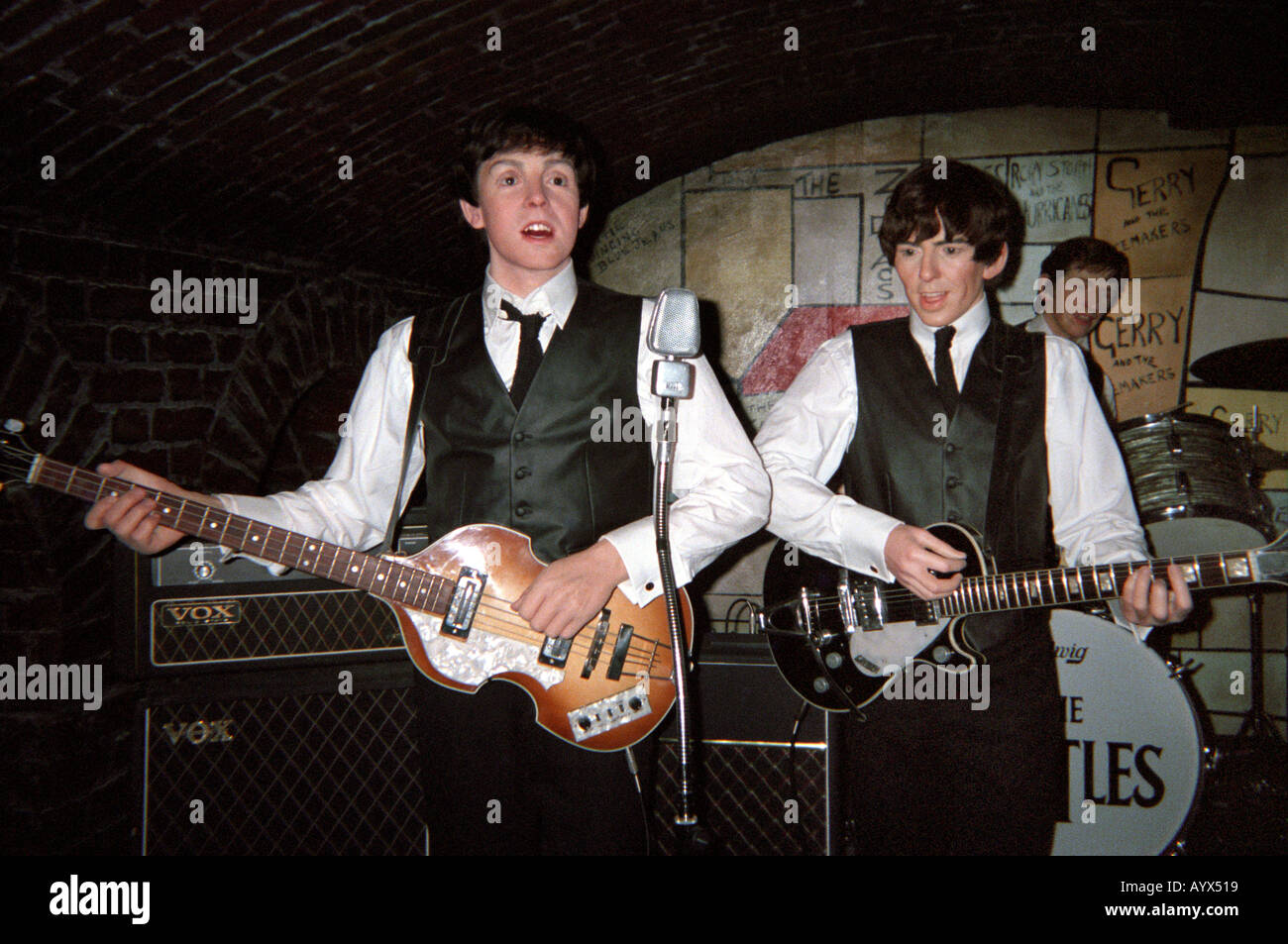 Les figures de cire des Beatles à Rock Circus Trocadero Piccadilly Circus London England UK Banque D'Images