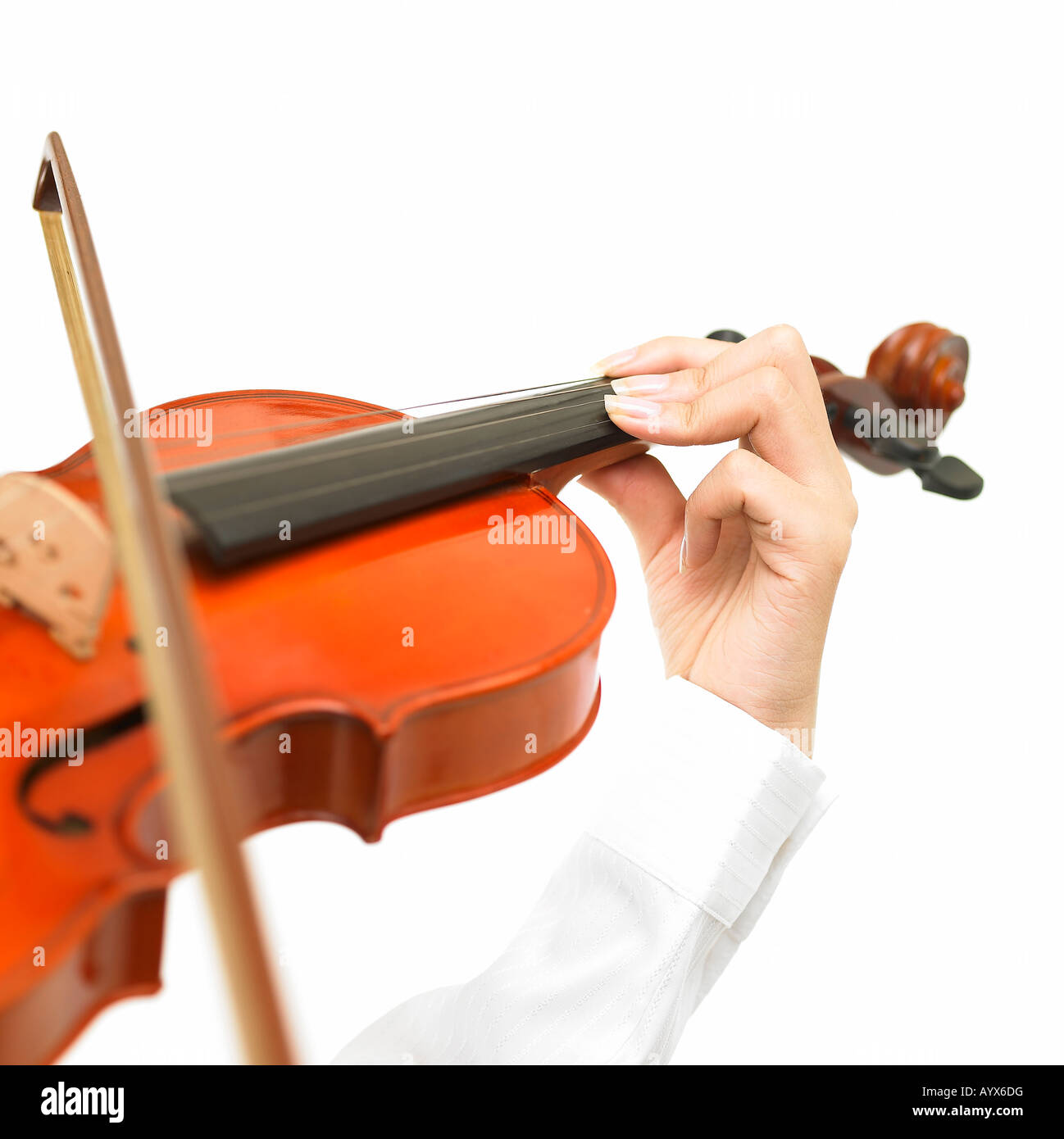 Mains à jouer du violon Banque D'Images