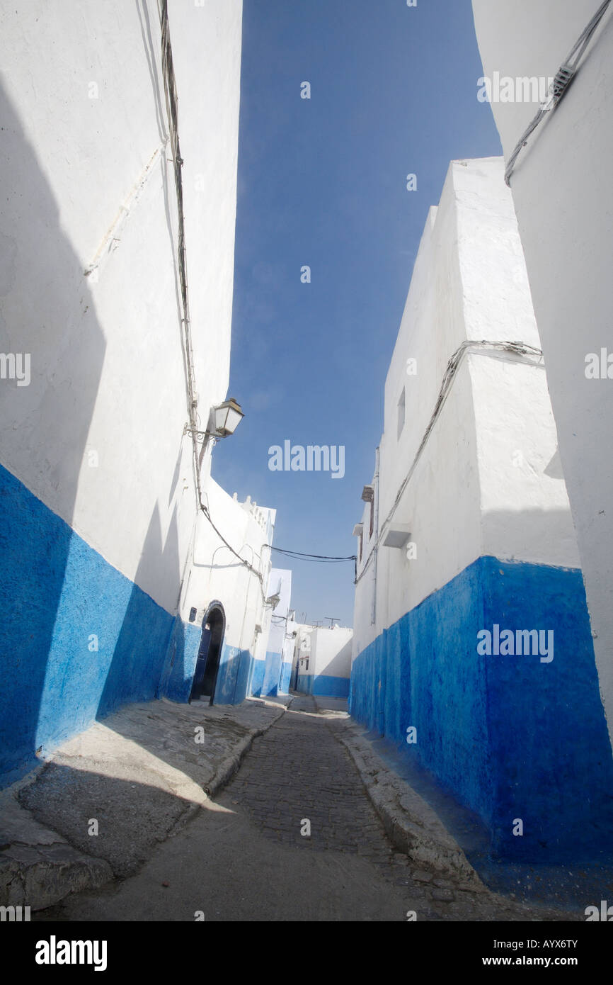 Rue de la Kasbah des Oudaias. Rabat, Maroc Banque D'Images