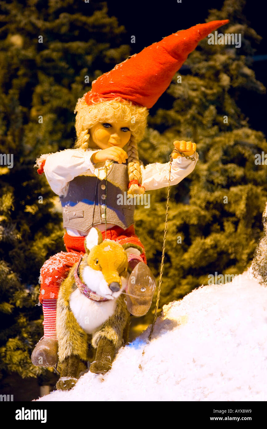 Paysage de lutin de Noël Banque D'Images