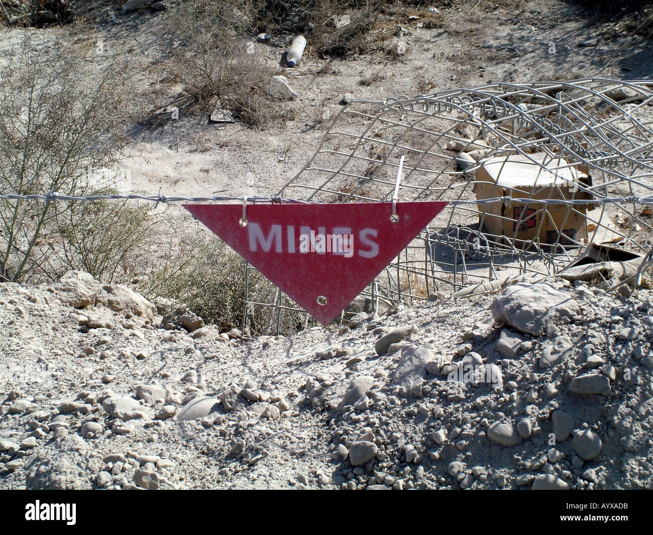 Kabal, signe de mines en Afghanistan Banque D'Images