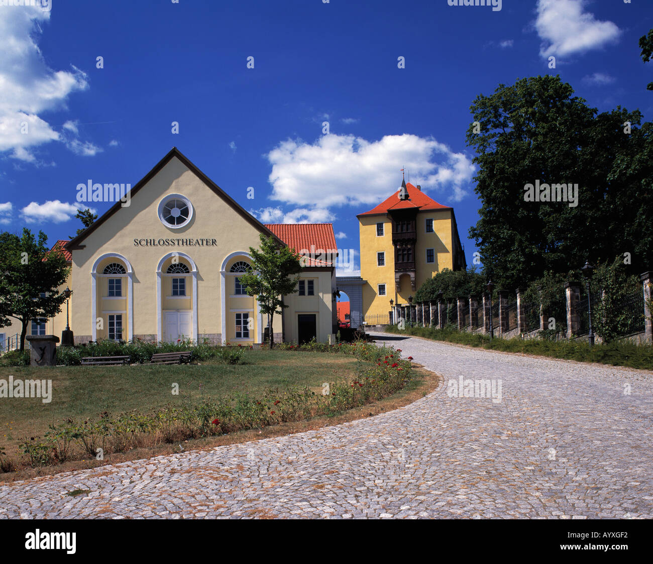 Schloss mit Schlosstheater à Ballenstedt, Alte Galerie Bergland, Harz, Naturpark Harz, Sachsen-Anhalt Banque D'Images