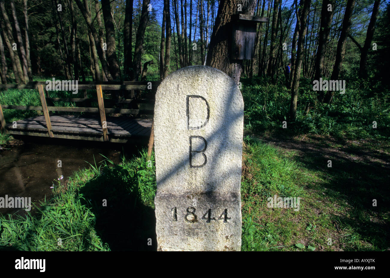 L'ALLEMAGNE L'Allemagne de l'Ouest DDR DREILANDERECK RENCONTREZ CZECH REPUBLIC BORDER 3 TROIS Banque D'Images