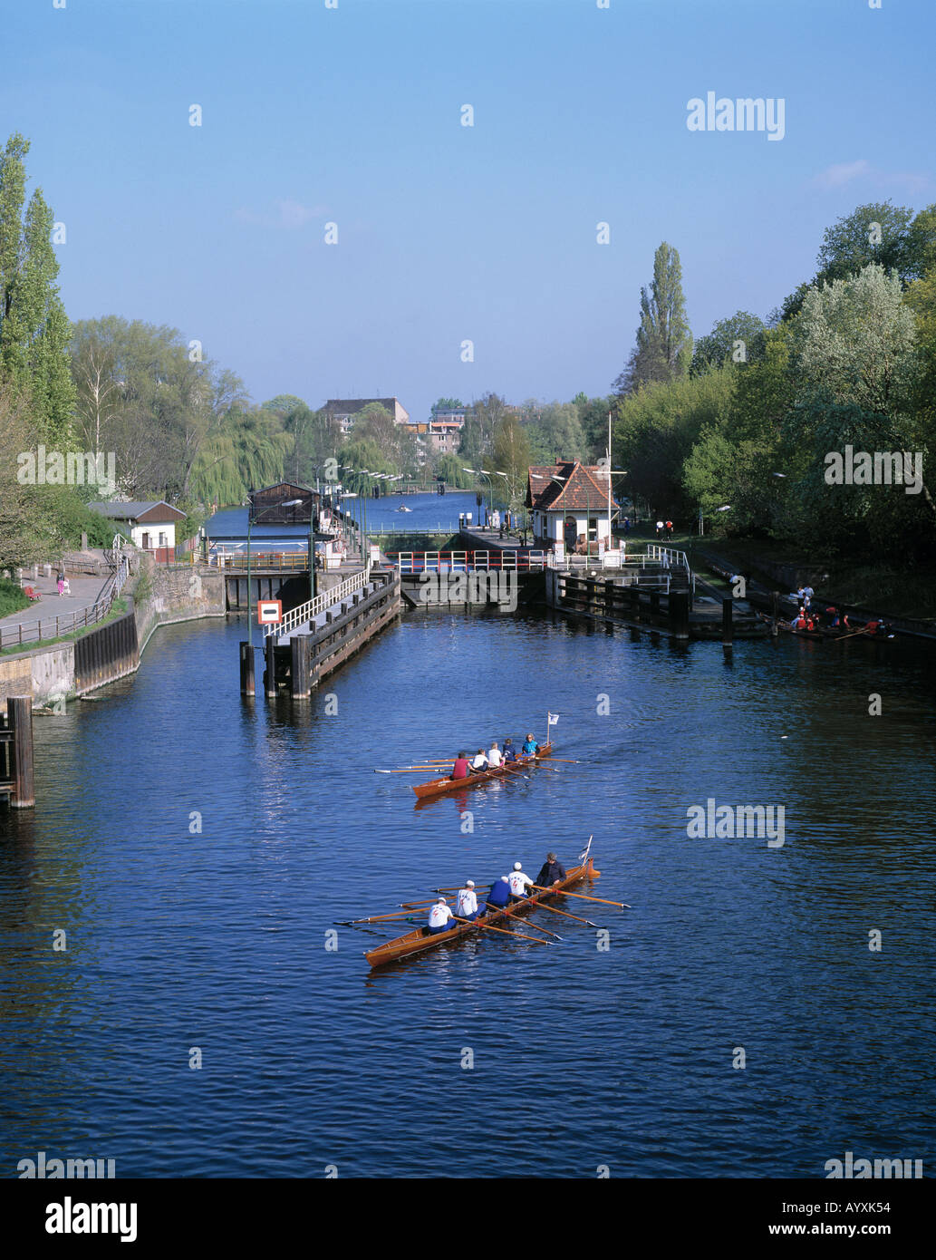 D-Berlin, D-Berlin-Spandau, Havel lock Banque D'Images
