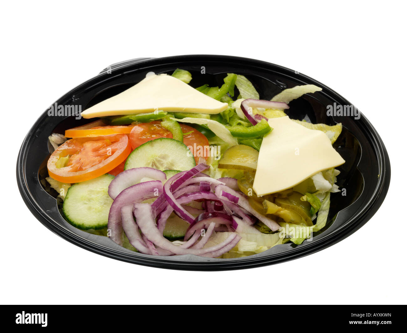 Salade de légumes avec du fromage Banque D'Images