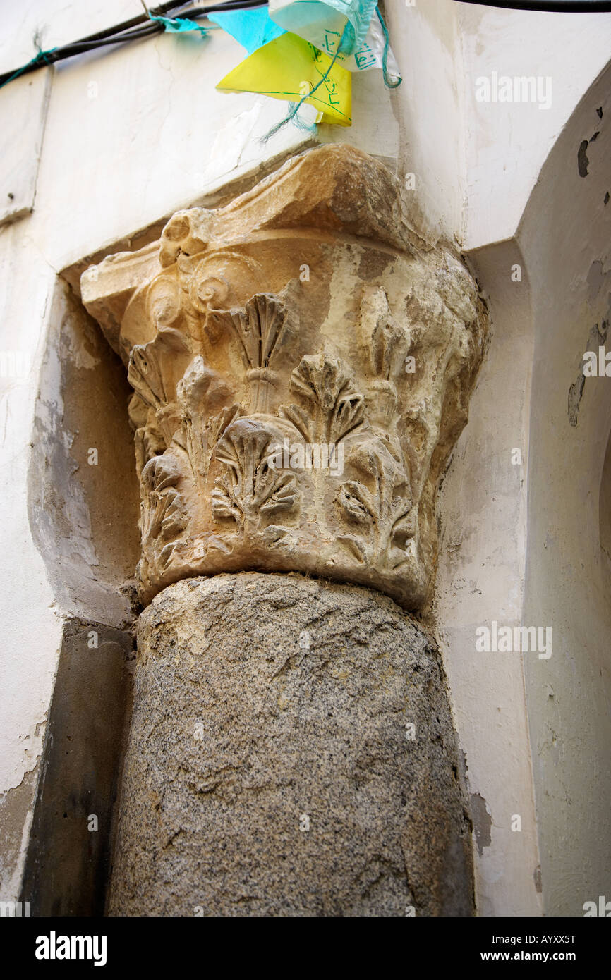 L'un des quatre piliers de l'époque romaine, le Souk de Tripoli Tripoli, Libye Banque D'Images