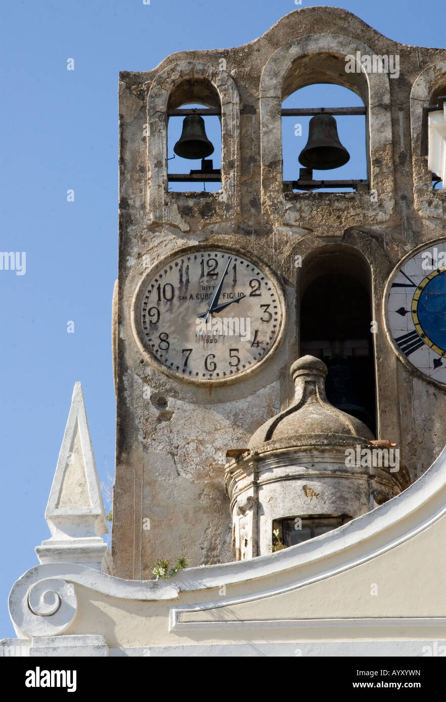 Détail de l'église Santa Sofia à Anacapri, Capri, Italie Banque D'Images