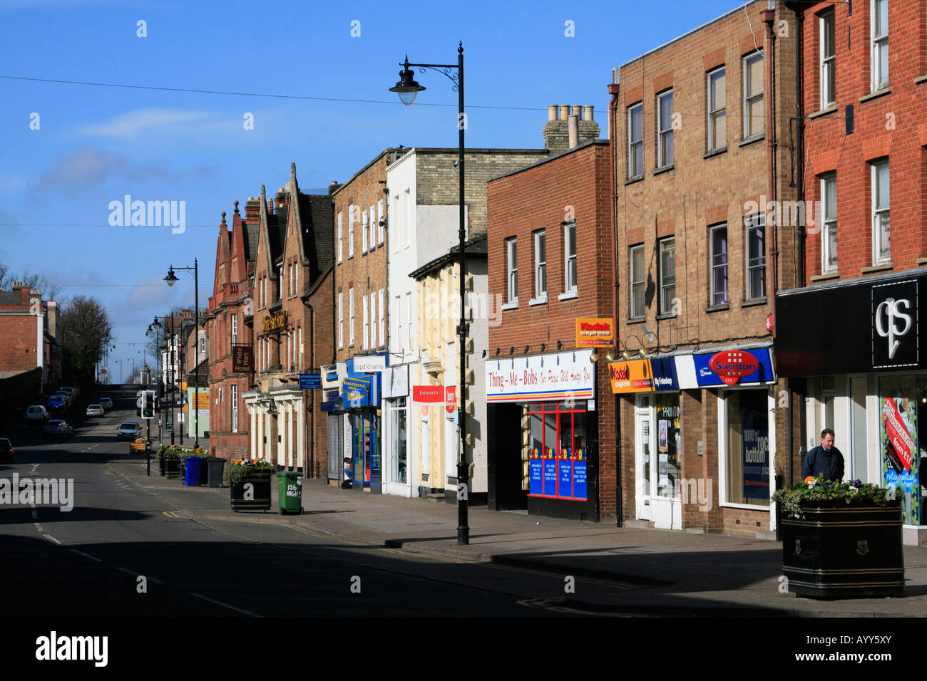 Le centre-ville de Newmarket suffolk street england uk go Banque D'Images