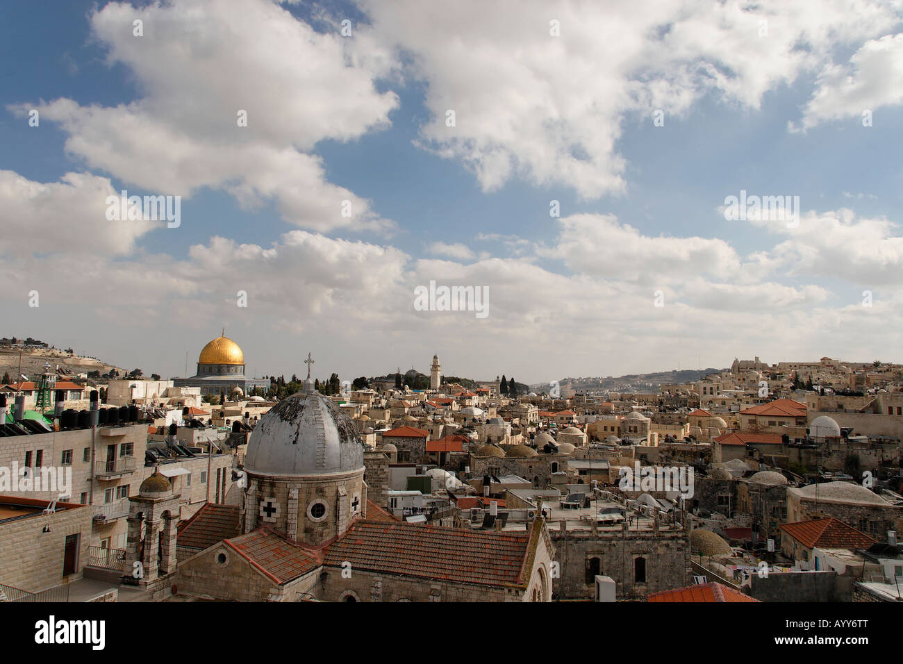 Israël Jérusalem Vue de la vieille ville de l'Hospice autrichien Banque D'Images