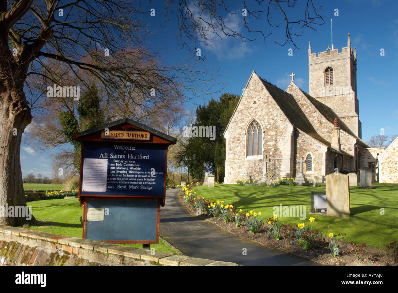 All Saints Church Hartford, Nr, Huntingdon Cambridgeshire, Angleterre. Banque D'Images