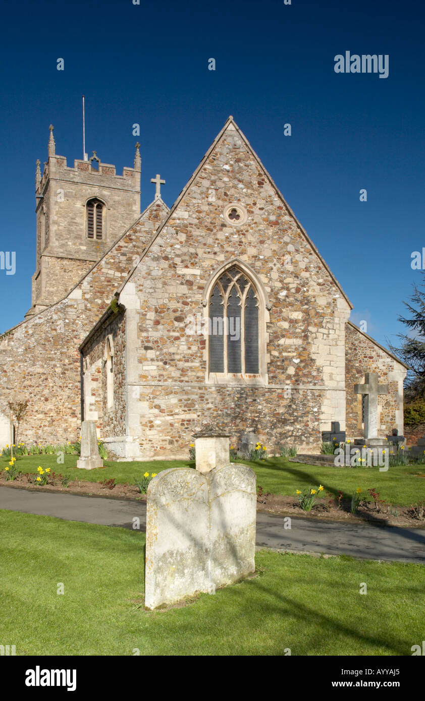 All Saints Church Hartford, Nr, Huntingdon Cambridgeshire, Angleterre. Banque D'Images