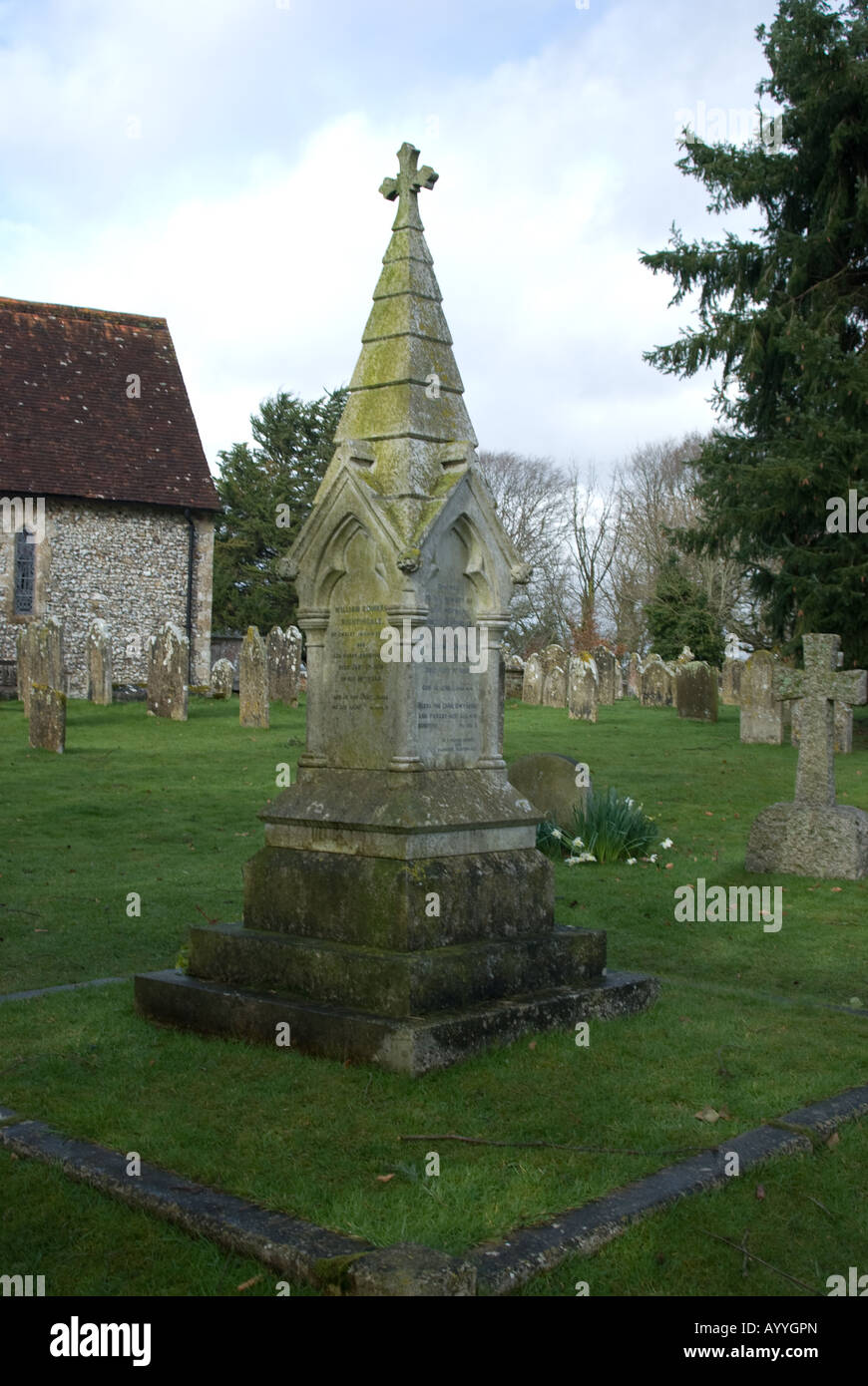 Florence Nightingales tombe au cimetière de l'église St Margarets - West Wellow, Hampshire, Angleterre Banque D'Images