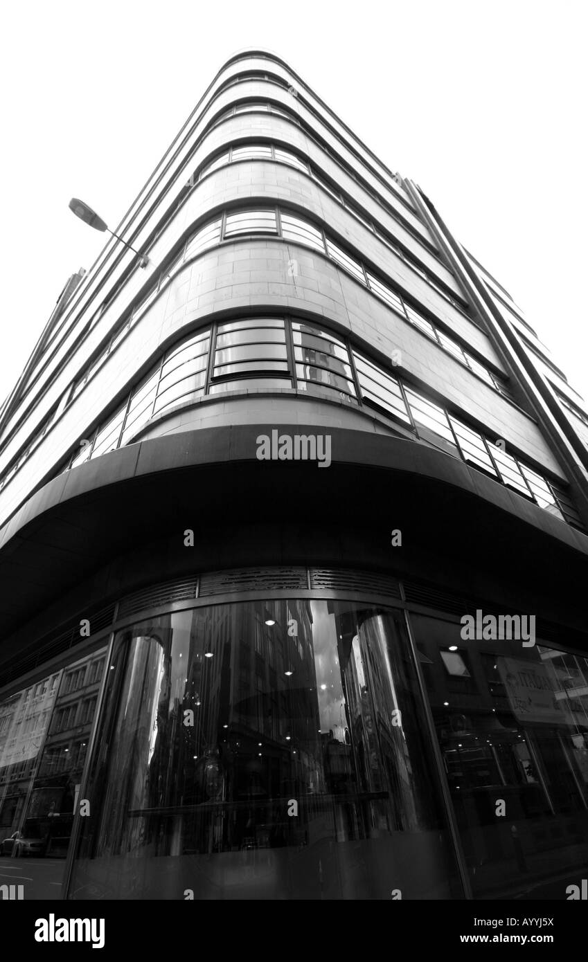 Chambre d'Ibex 42 à 47 Minories London EC3 bâtiment Art déco dans la ville de Londres construit en 1937 et célèbre pour ses murs courbes Banque D'Images