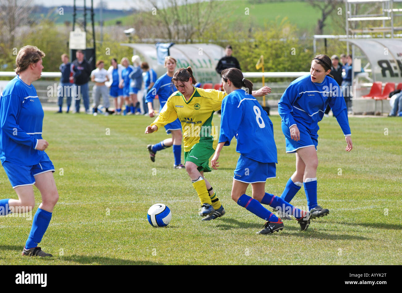 Le football féminin au niveau des clubs, UK Banque D'Images
