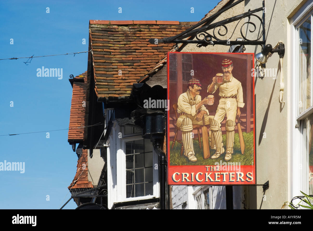 Le Cricketers pub dans le centre-ville de Canterbury, Kent, UK Banque D'Images