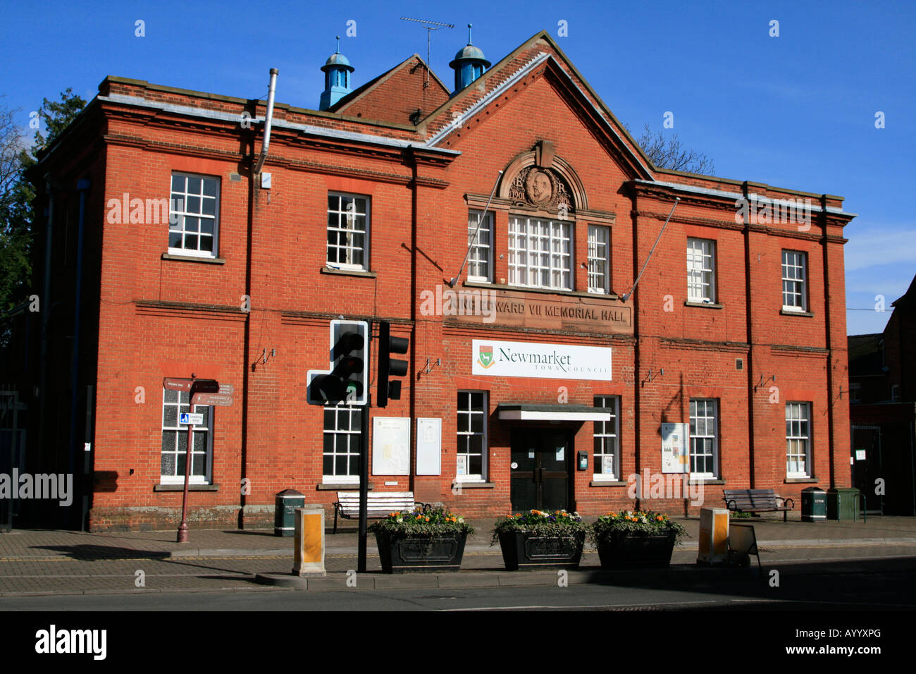 Memorial Hall bureaux conseil centre ville newmarket suffolk angleterre uk go Banque D'Images