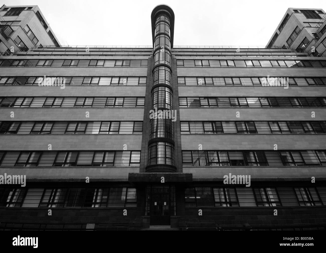 Chambre d'Ibex 42 à 47 Minories London EC3 bâtiment Art déco dans la ville de Londres construit en 1937 et célèbre pour ses murs courbes Banque D'Images