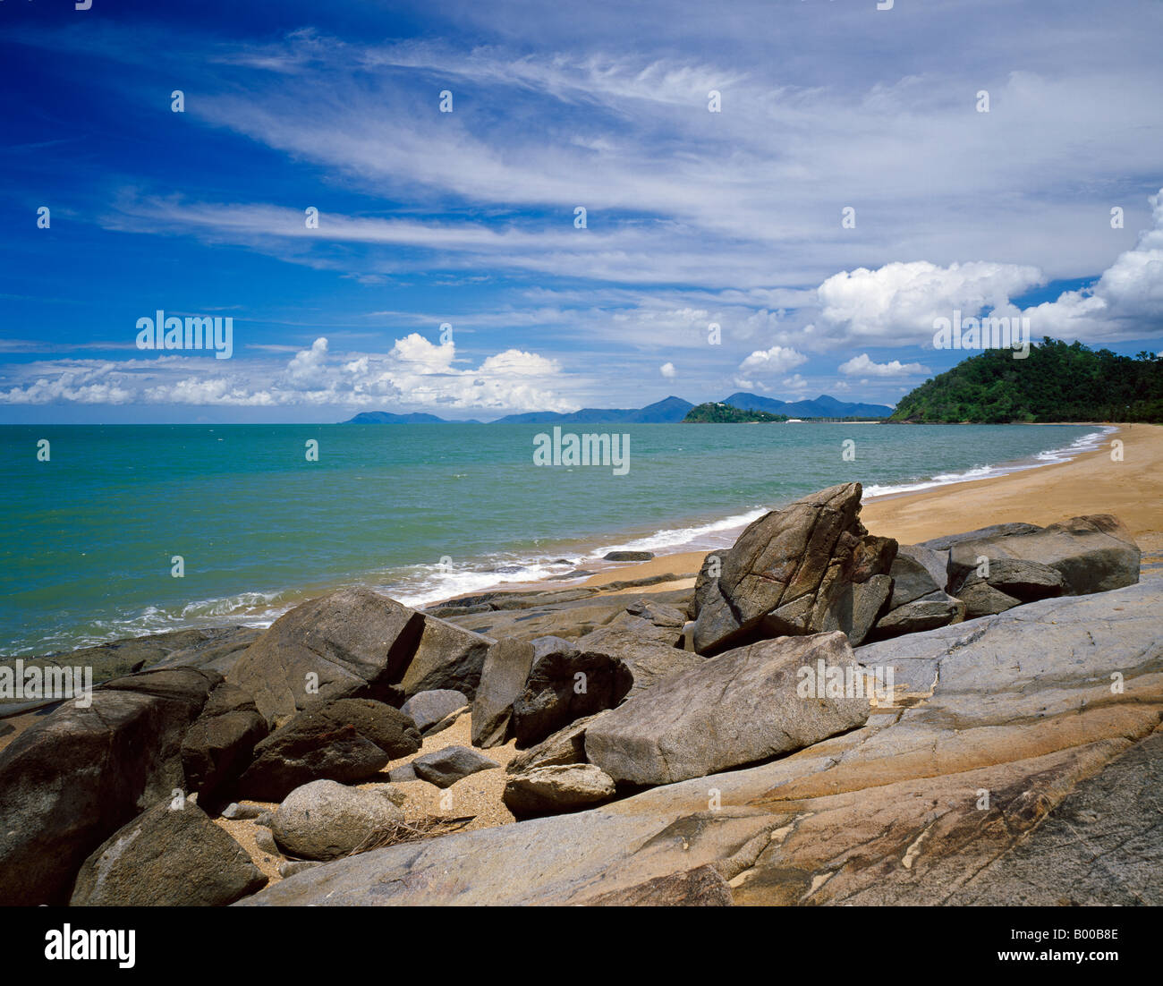 Trinity Beach près de Cairns Queensland Australie Banque D'Images