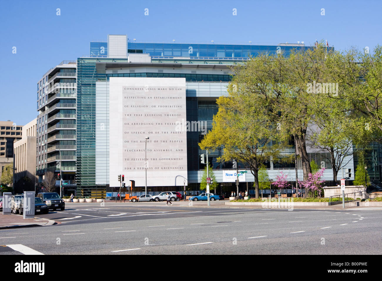 Newseum, Washington, D.C. Musée de Washington dédié à la liberté de la presse. Le musée a fermé fin 2019. Banque D'Images