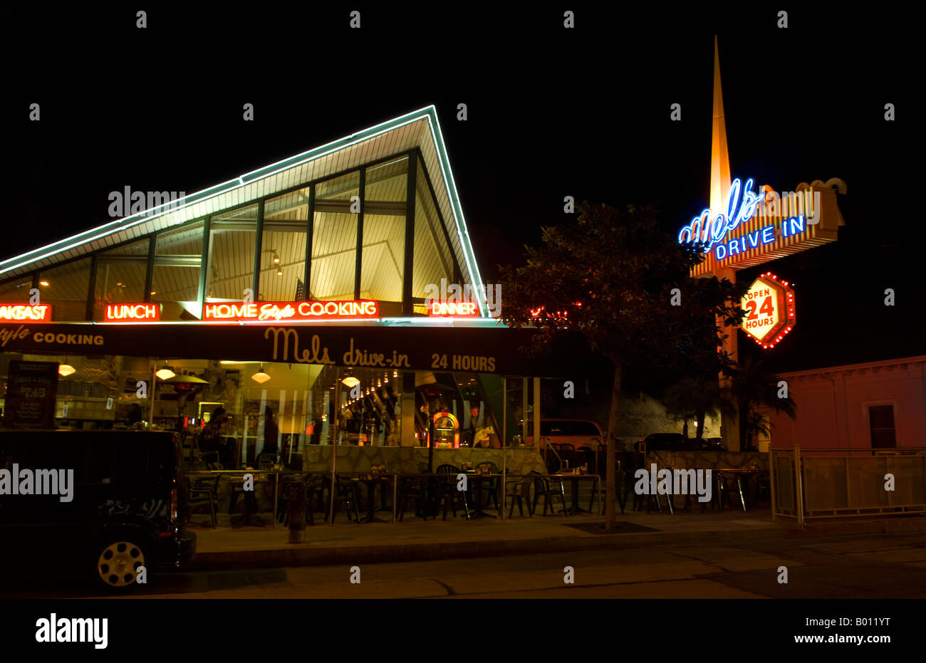 Mels Diner Restaurant Celebre Dans La Section De La Hanche De Sunset Boulevard D Hollywood Los Angeles En Californie Photo Stock Alamy