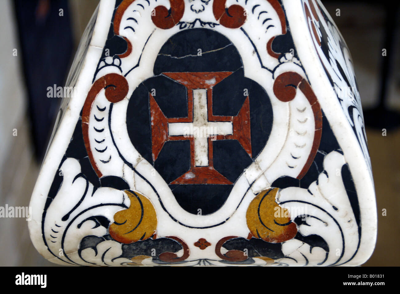Image symbolique de l'Ordre des Templiers, couvent des Chevaliers du Christ, Tomar, Portugal Banque D'Images