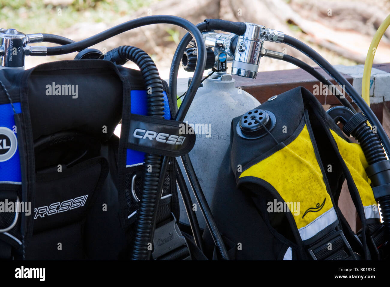 Matériel de plongée Banque D'Images