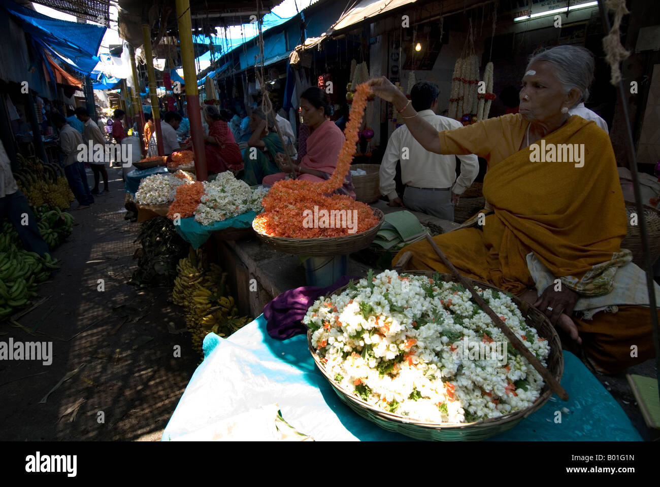 Devaraja marché de fruits et légumes. Mysore en Inde. Banque D'Images