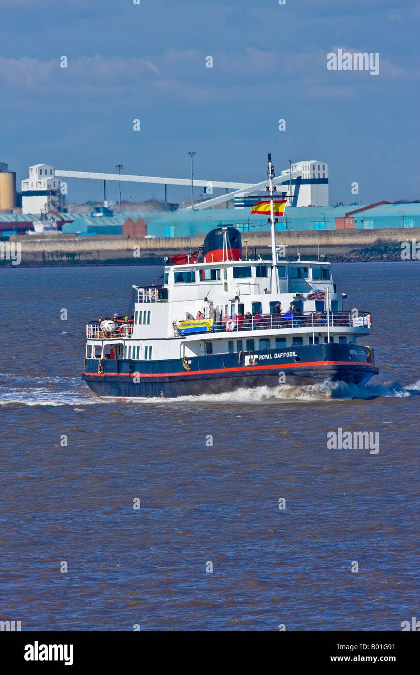 Sur la Mersey Ferry Banque D'Images