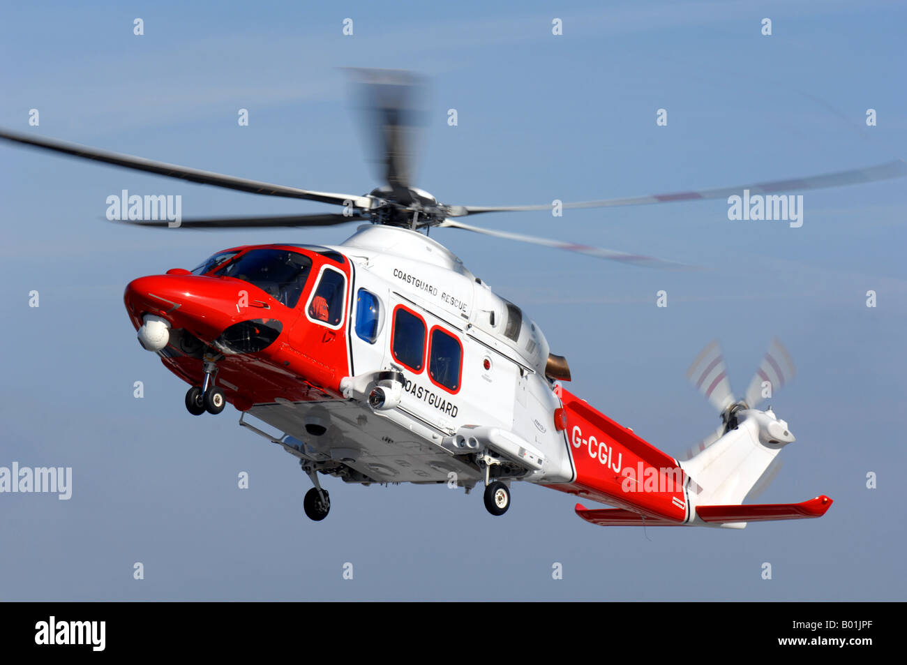 Augusta Westland AW139 Recherche et sauvetage par hélicoptère des garde-côtes, Portland, Dorset, Angleterre, Royaume-Uni Banque D'Images