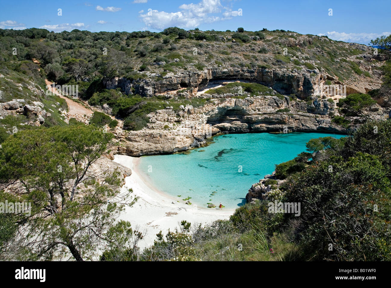 Plage de Cala Marmols. L'île de Majorque. Espagne Banque D'Images