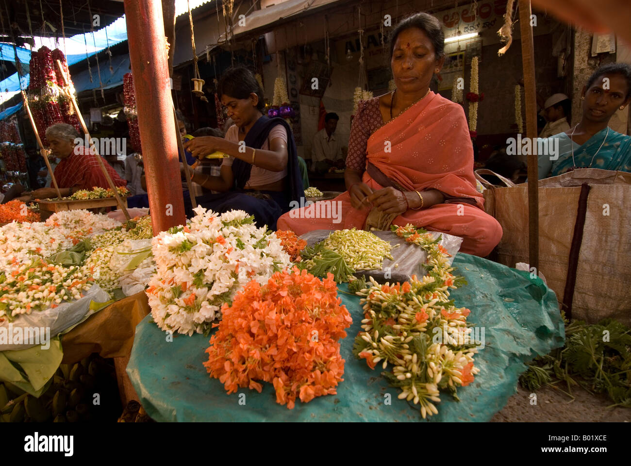 Devaraja marché de fruits et légumes. Mysore en Inde. Banque D'Images