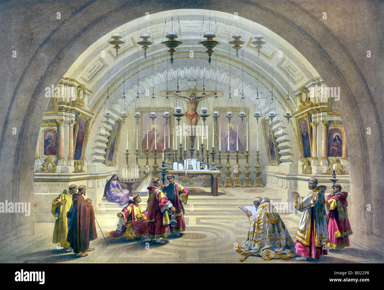 Église du Saint-Sépulcre de Jérusalem Calvaire Banque D'Images